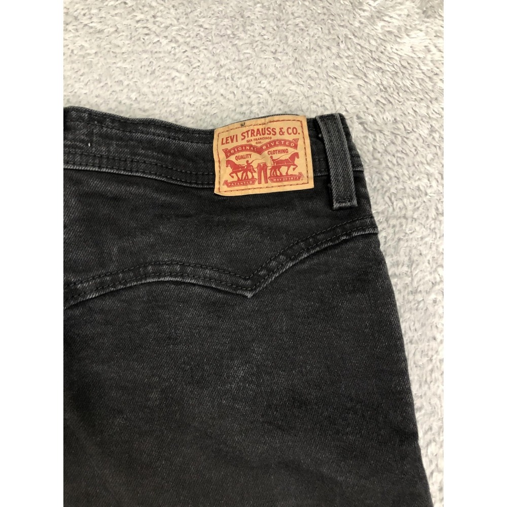 Levi's Jeans Women 30x25.5 (Tag 30x27) Black Ribcage Straight Ankle - Picture 5 of 14
